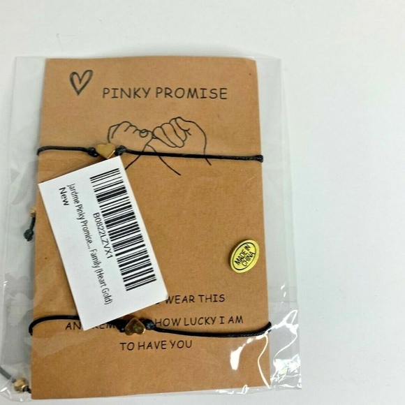 New Pinky Promise Heart Gold Bracelet 2 pk For you - Picture 1 of 4